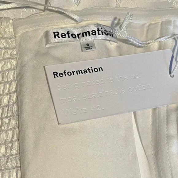 REFORMATION Gabby Floral Jacquard Minidress (new w/ flaw) Sz. 8 - Picture 9 of 9